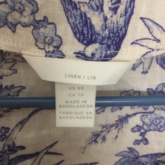 H&M women’s linen blouse , extra small - Picture 2 of 8